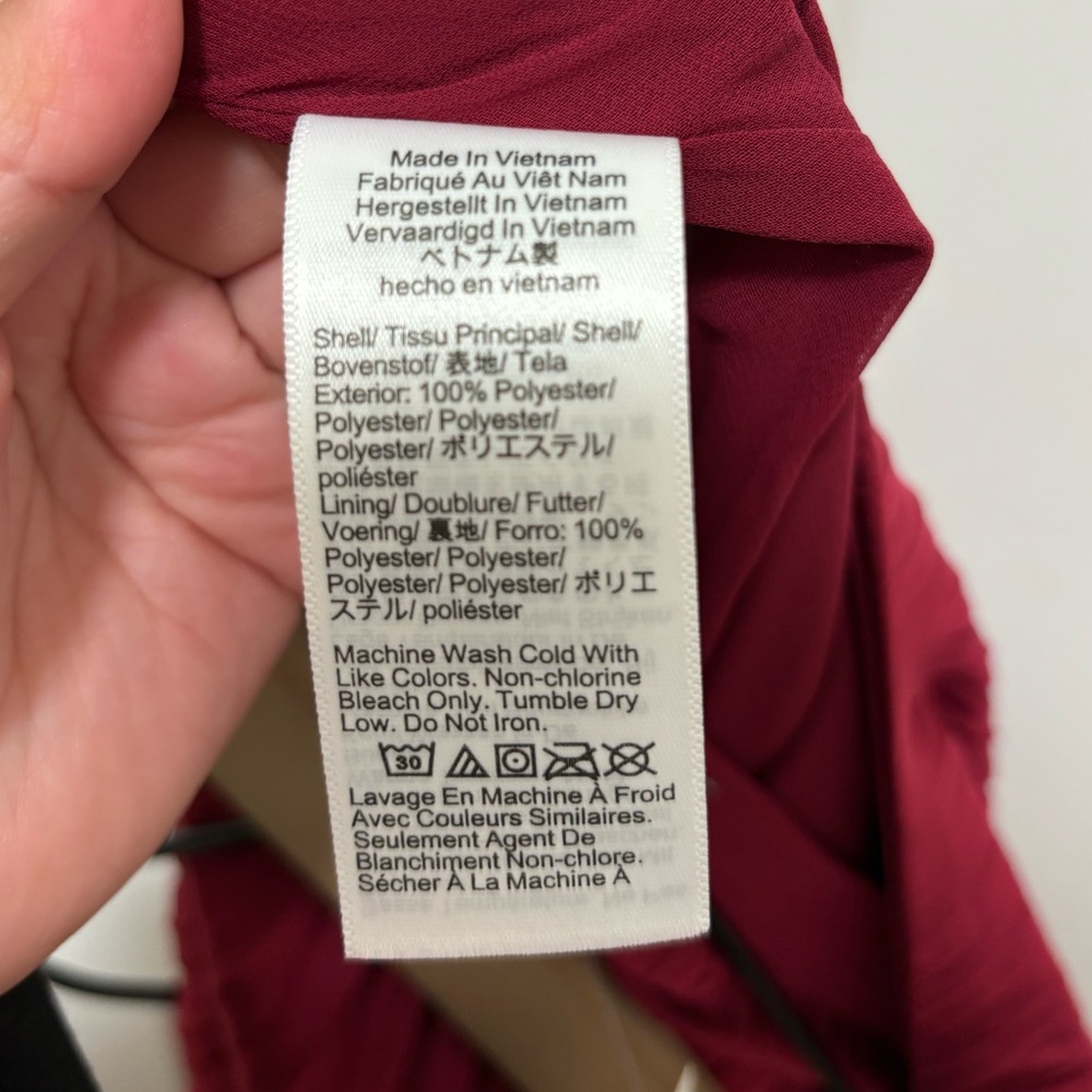 NWT J.Crew Gwyneth Pleated Slip Skirt in Burgundy - Picture 7 of 7
